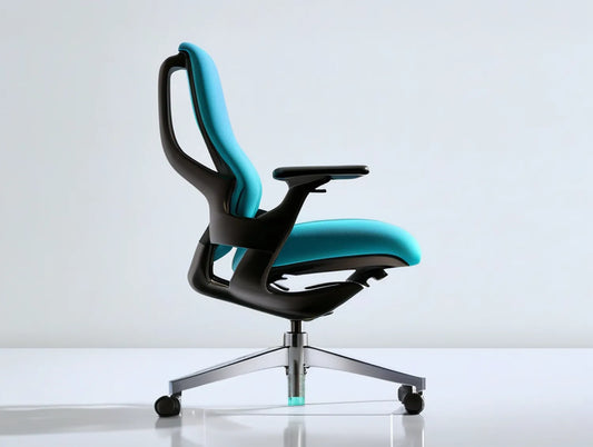 Ergonomic Adjustable Office Chair, 26 x 26 x 44-48 in, Turquoise/Black/Silver